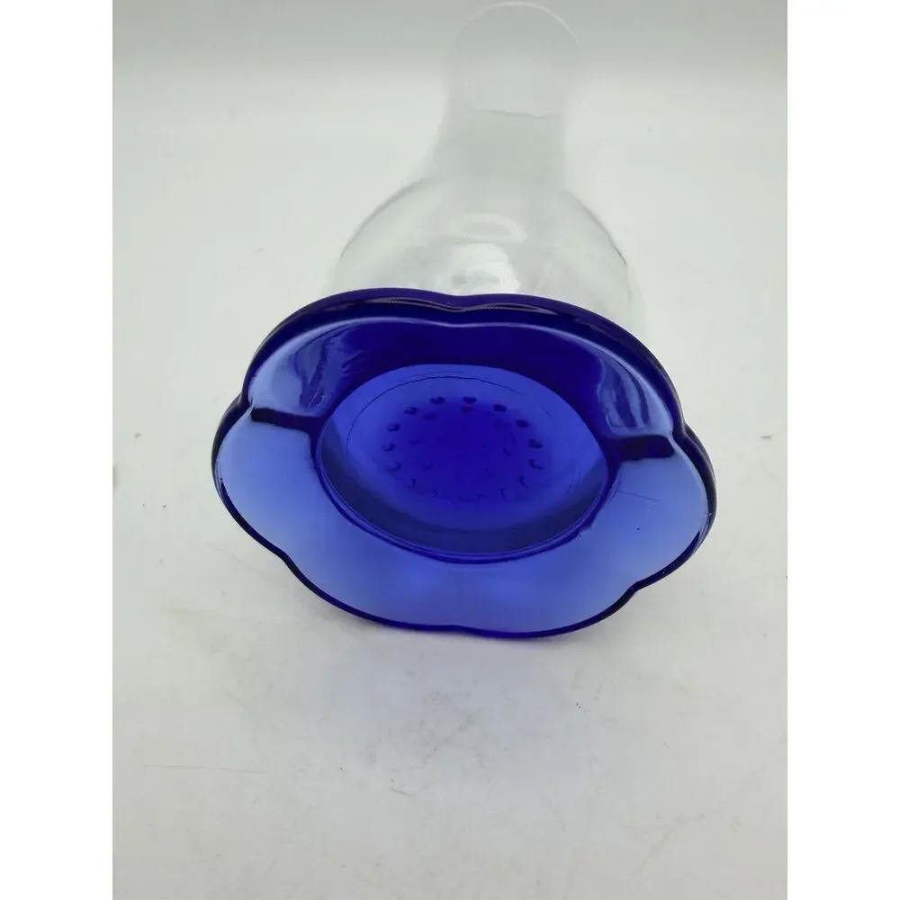 Classic Italy Cobalt Blue Bubble Pedestal Bud Vase